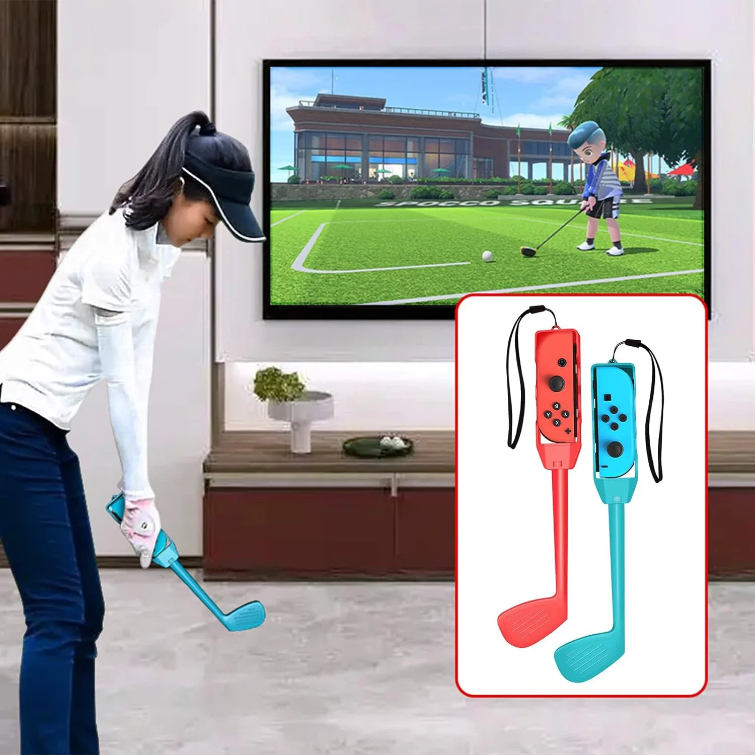 Switch sports accessories GAMINJA 10 in 1 Switch Sports Accessories Bundle for Nintendo Switch Oled Game with Golf Clubs