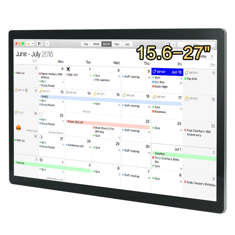 Interactive Smart Board TouchWo 15.6-43 Inch Android Touchscreen Digital Calendar & Wall Planners Smart Calendar for Chore Chart & Work Schedule