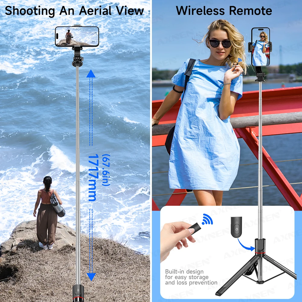 Bluetooth Selfie Stick Tripod 4