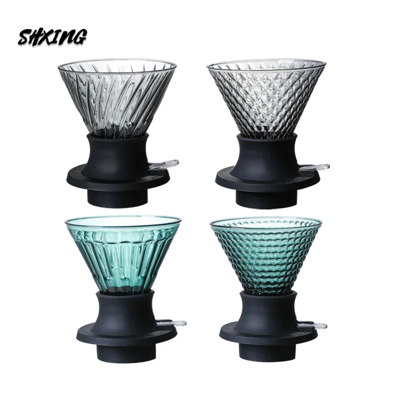 

Silicone Strawberry Filter Reusable Coffee Filter Drip V-shaped Funnel Coffee Basket Pour Reusable Glass Into The Drip Holder