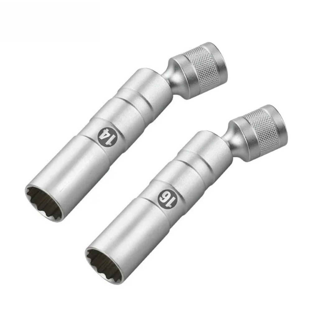 Adaptador de Chave de Soquete para Vela de Ignição 14mm 16mm, Kit de Instalação, Substituição e Reparo, Ferramenta Magnética Giratória para Remoção e Ajuste de Folga, Automotivo