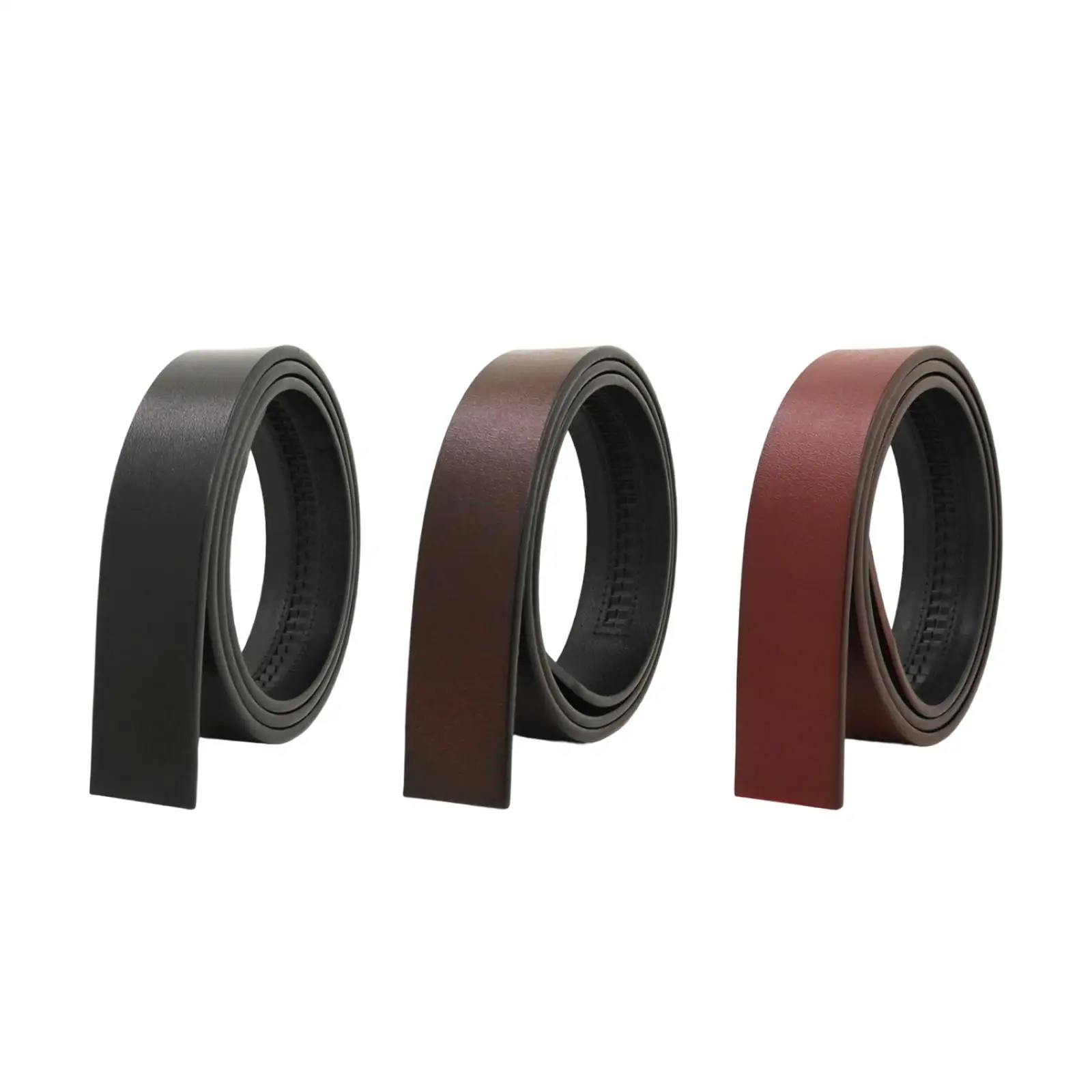 

Belt without Buckle Only Dress Belt Strap Vintage Replacement Fashion 1 3/8" Width Adjustable Automatic Mens Waist Belt Strap