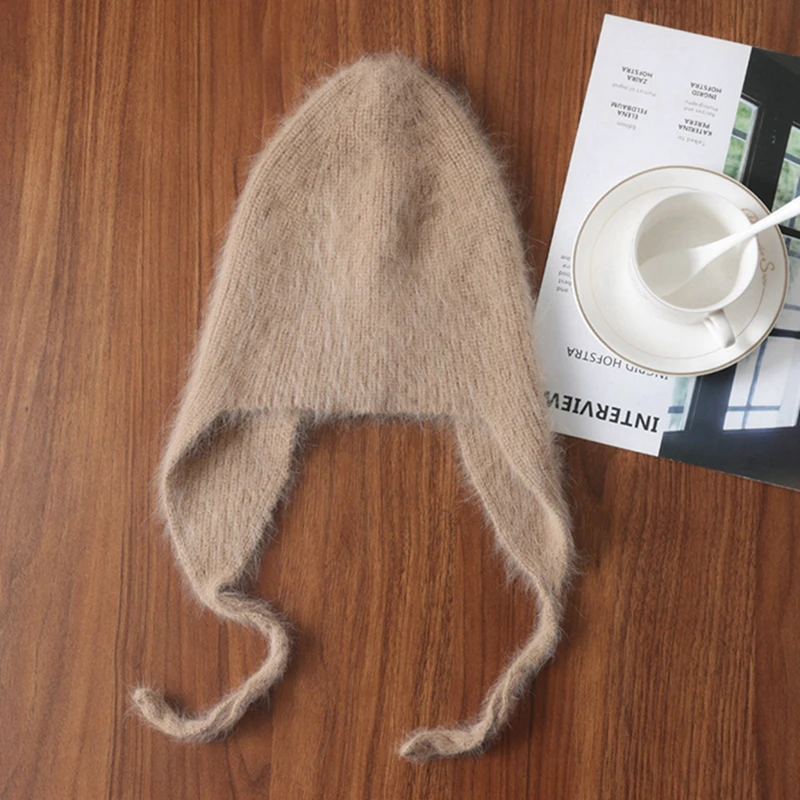 Mink Cashmere Bomber Hat for Women&Men Winter Ear Protect Beanies Soft Warm Korea Fashion Y2K Steet Wear Bonnet Casual Ski Cap