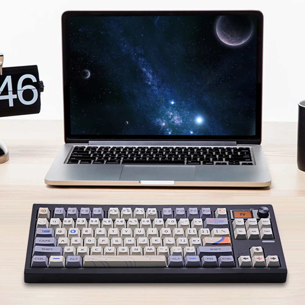 

Комплект механической клавиатуры GMK87, компьютерная клавиатура с 87 клавишами, бесшумная клавиатура Hotswap, Bluetooth-Совместимость/2,4 ГГц/Type-C для ПК и ноутбука