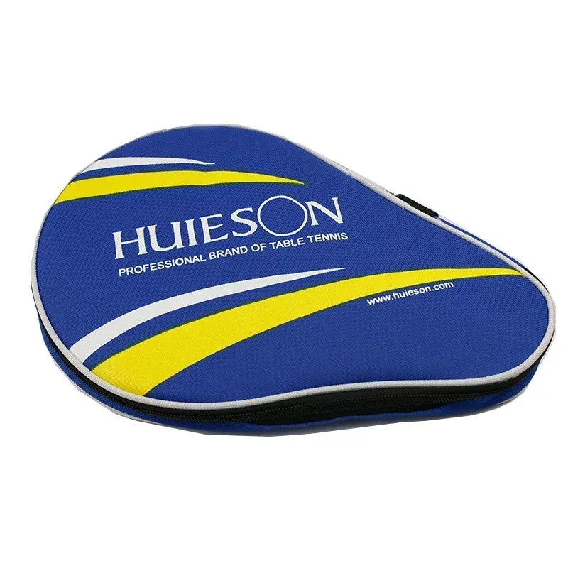 Table Tennis Racket Huieson Double Size Gourd Shape Oxford Cloth Table Tennis Racket Case Zipper Outer Pouch for 2 Ping Pong Paddle and 3 Balls