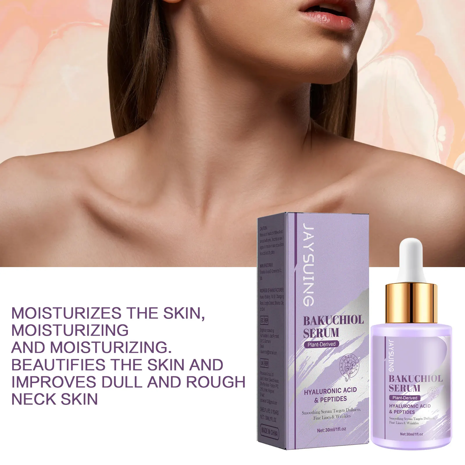 Bakuchiol Facial Rejuvenation Serum Anti Wrinkle Fade Fine Lines Firming Skin Elasticity Improve Radiance Face Hydrating Essence 4