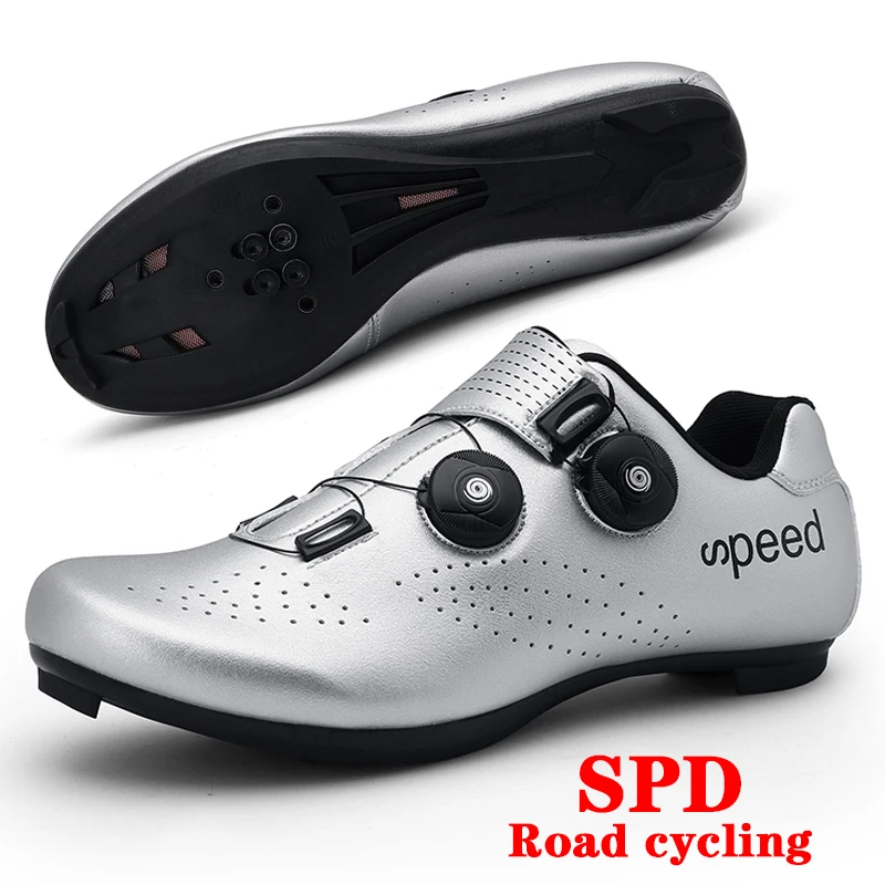 Cycling Shoes Men SPD With Lock Road Bike Racing Sports Outdoor Mountain MTB Pedal 37-47#