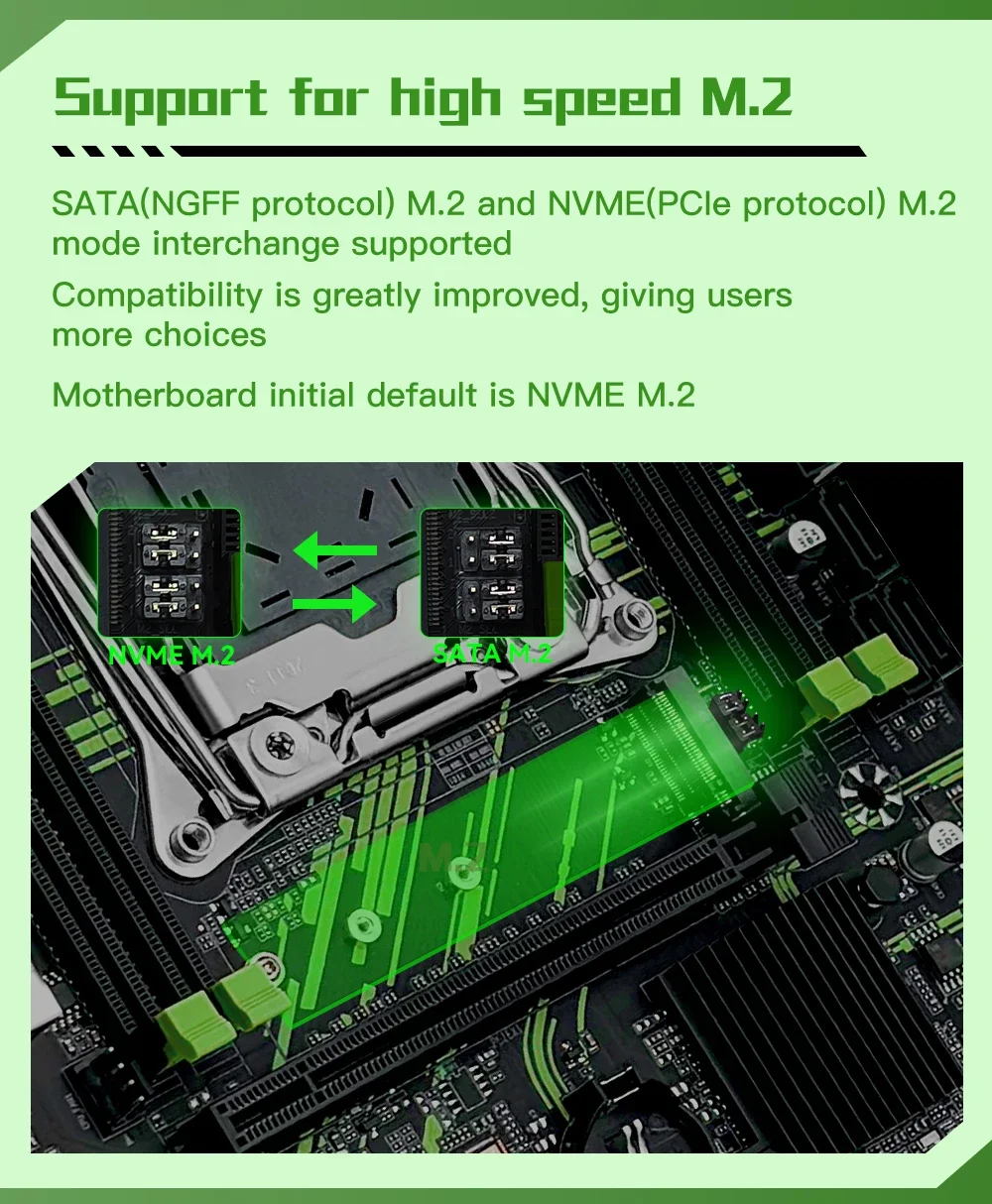 Description Picture 5 of itemPR9-H MACHINIST X99 motherboard Set kit LGA2011-3 xeon E5 2640 V3 CPU and DDR4 16GB ECC memory combo NVME SATA M.2
