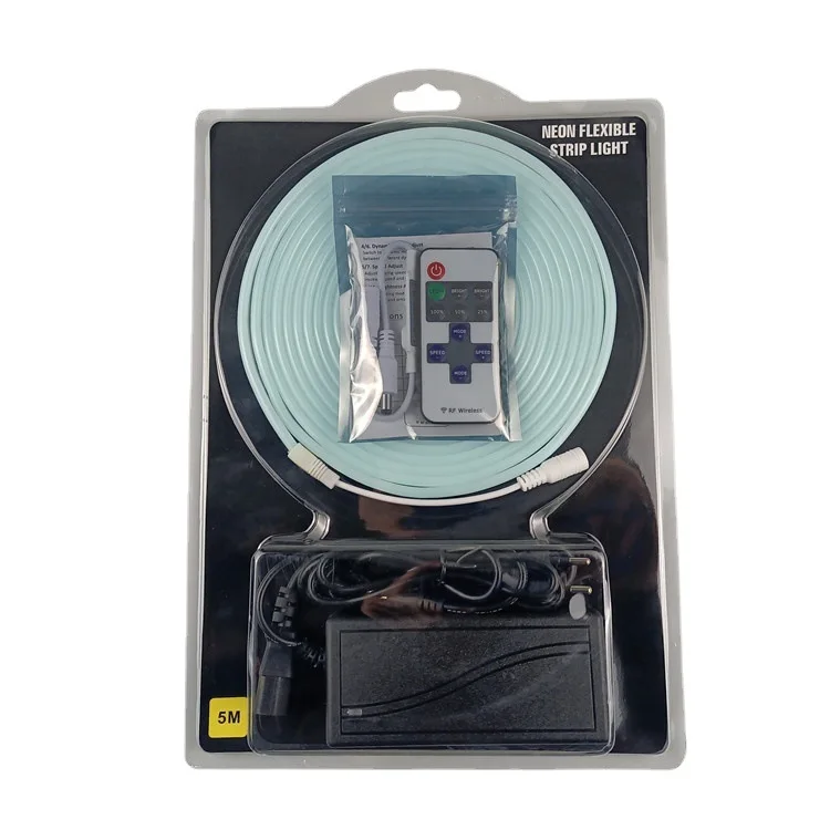 led flexible hose 2835 neon light with 5A power adapter 5m waterproof neon Led stripe light kit