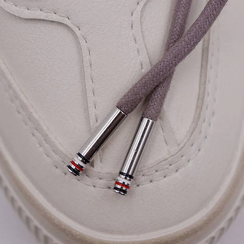 4Pcs/L 4*19mm UK Tone Seamless Metal Shoelaces Tips Ends Replacement Repair Aglets DIY Sneaker Kits Silver Colors Glossy Fitting