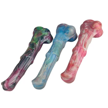 FAAK Colorful Horse Dildo With Suction Limited Edition Diy Random Color Silicone Sex Toys For Women Only 1pcs For Each Color 3