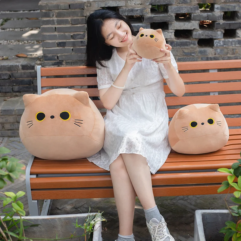 18cm Plush Cat Toy White Black Brown Stuffed Animal Cat Plush Throw Pillow Kids Toys Birthday Gift For Children 4