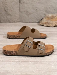 Men's Versatile Waterproof Non - Slip Slippers for Indoor and Outdoor Use (Khaki)