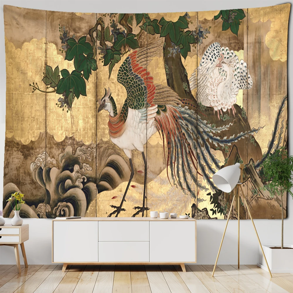 Retro Cute Skeleton Tapestry Ancient Animal Psychedelic Witchcraft Wall Hanging Bohemian Room Dorm Decor tapestry decorations