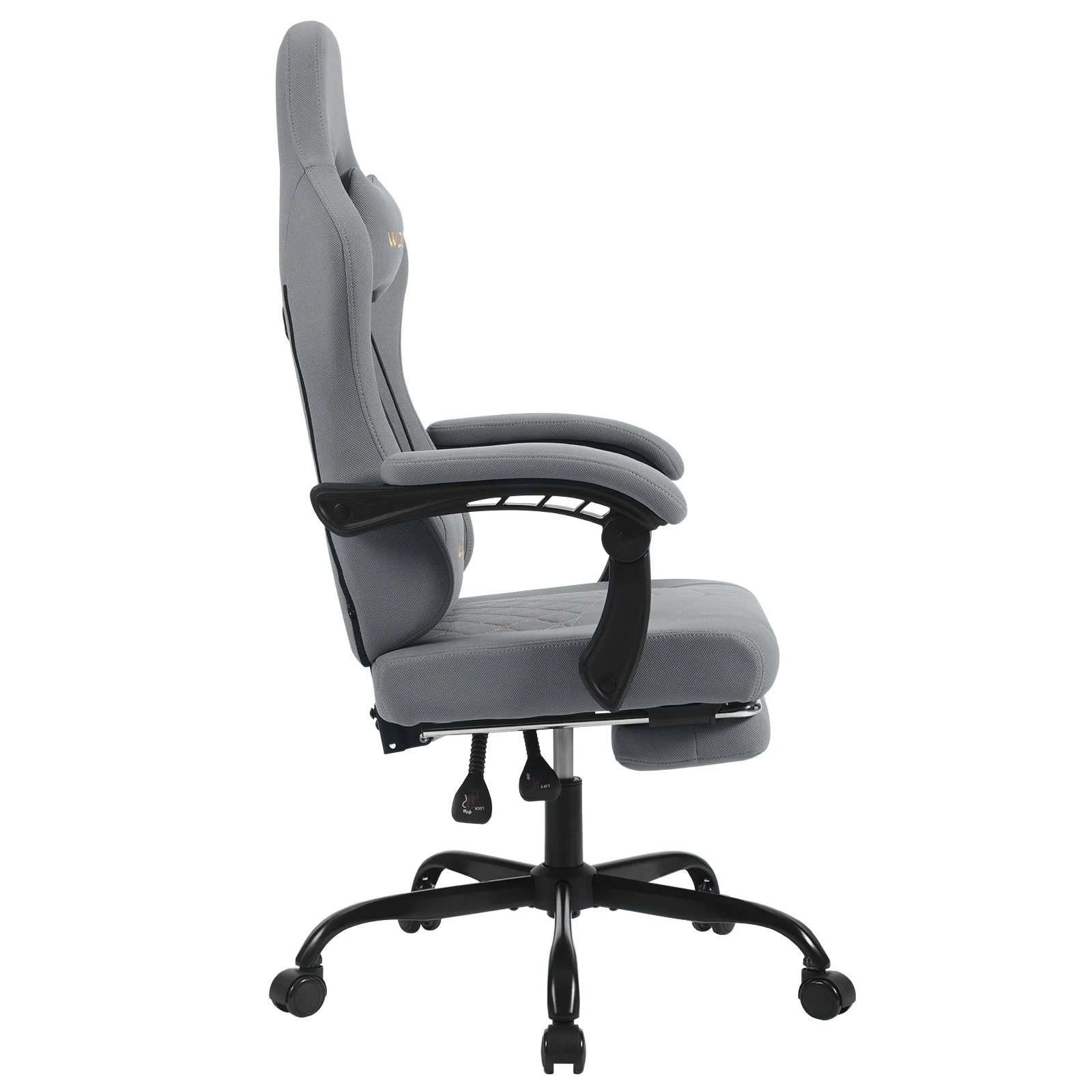 WOLTU Drehbarer Computerstuhl, ergonomischer PC-Gaming-Stuhl mit Massagefunktion, Taschenfederkissen, Fußstütze für Büro und Zuhause – Detail 20