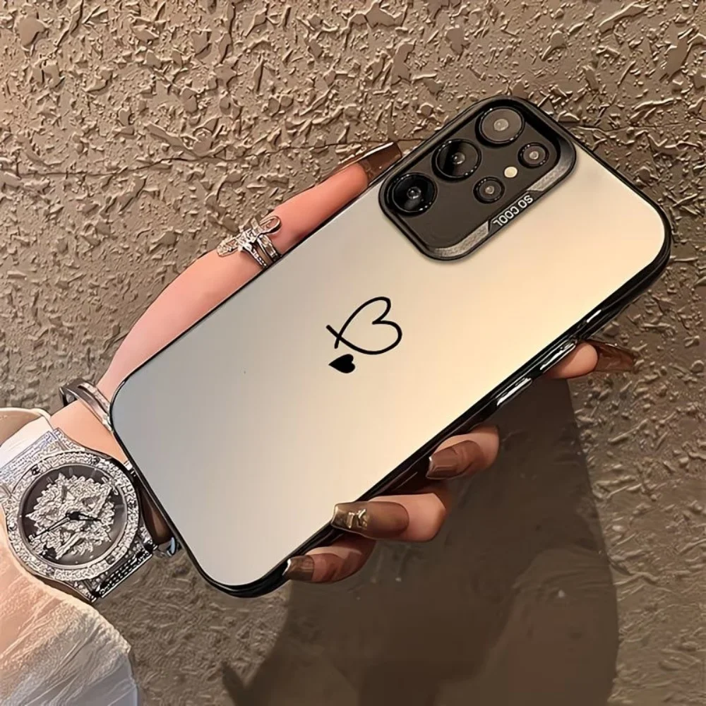 Chic Heart Shape Matte Phone Case - Trendy Protective Back Cover
