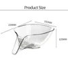 Kitchen Drain Basket Rice Sieve Colander Basket Plastic Strainer Basket Transparent Fruit Vegetable Drain Bowl Kitchen Tools 6