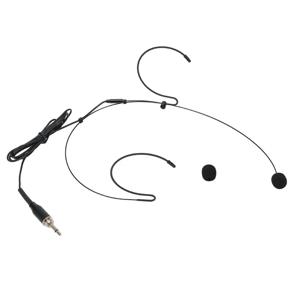 

Double Earhook Headset Mic Headworn Microphone Hots Sale For Sennheiser For Wireless Aaccessory With 2* Microphone Cover