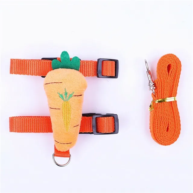 Hamster Rabbit Small Pets Chest Strap Outdoor Traction Rope Adjustable Harness Leash Vest for Rabbit Hedgehog Guinea Pig 2