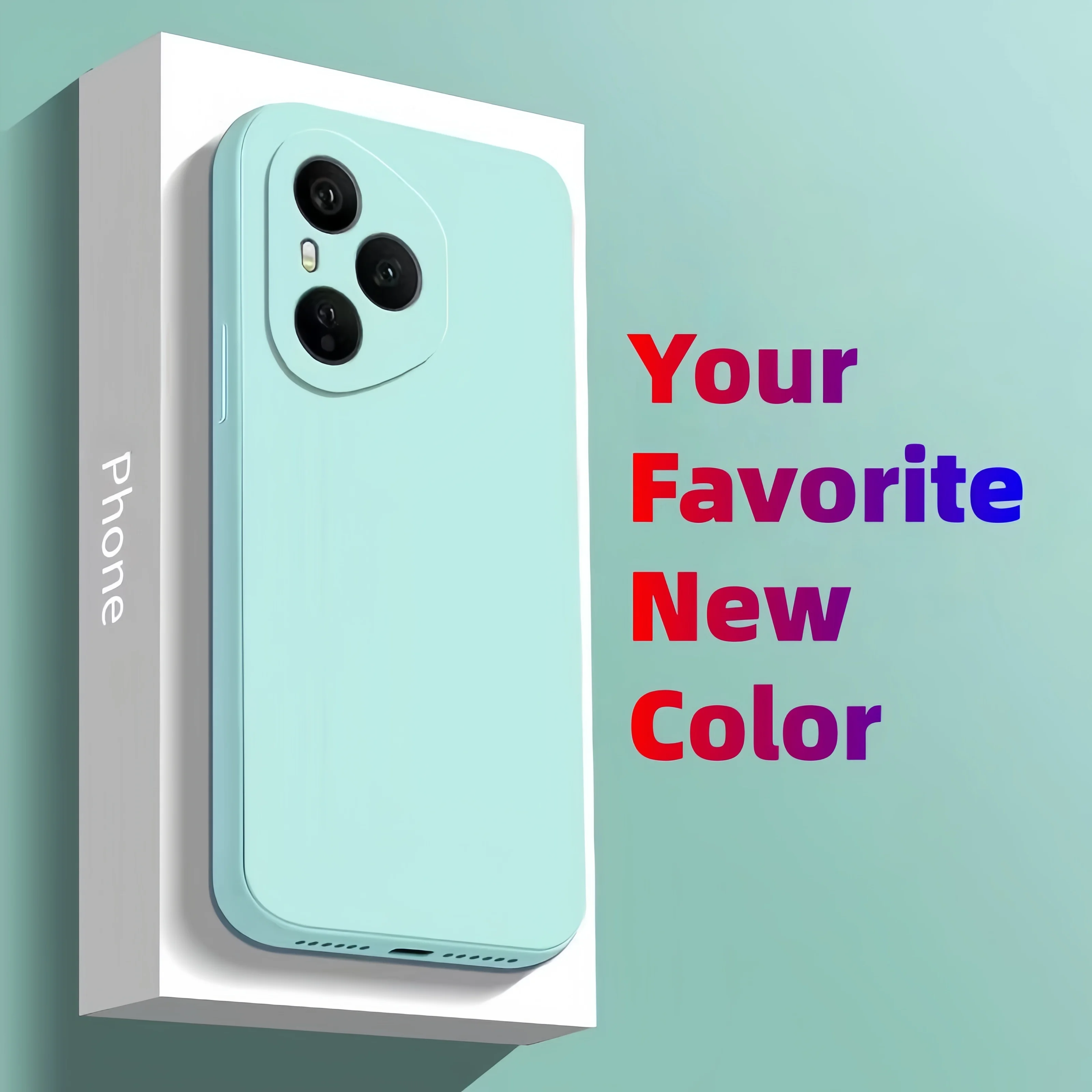 Noble Fashion Solid Colour Shockproof Protective Liquid Silicone Phone Case