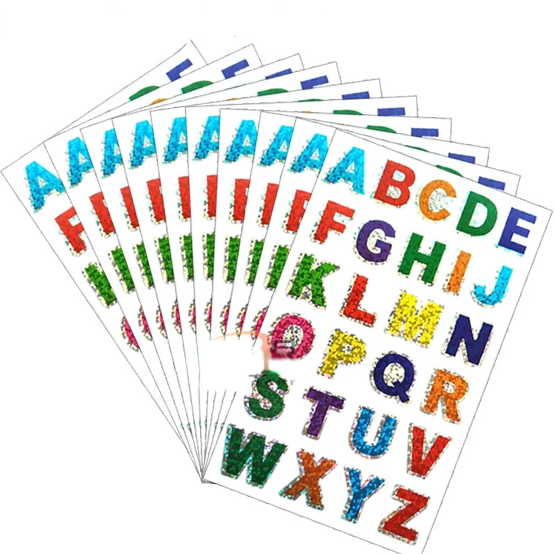 Adesivi con lettere per scrapbooking, artigianato, decorazione, oltre 570 fogli autoadesivi e adesivi di carta, 14 fogli, adesivi ABC per etichettatura, creazione di biglietti, nome indirizzo della