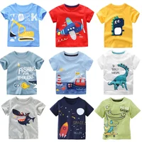 2 3 4 5 7 9 Years Summer Baby Boys Short Sleeve T-shirt Children Kids Cotton Cartoon Tops For Little Boys KF1022 1