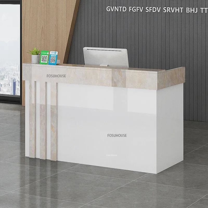Modern Shop Cashier Desk Office Furniture Barbershop Clothing Store Commercial Counter Company Front Desk Simple Reception DeskN