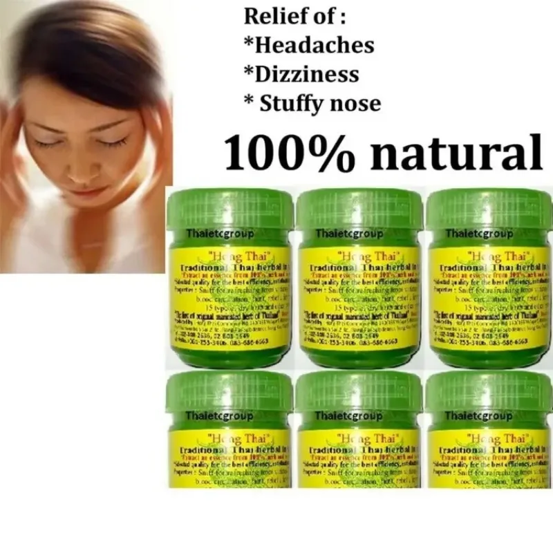Thai Herbal Inhalant Inhaler Hong Thai Traditional Nose Flow Carsick Refreshing Essences 5pcs/4Pcs/1pcs Herbal Inhalation Essence