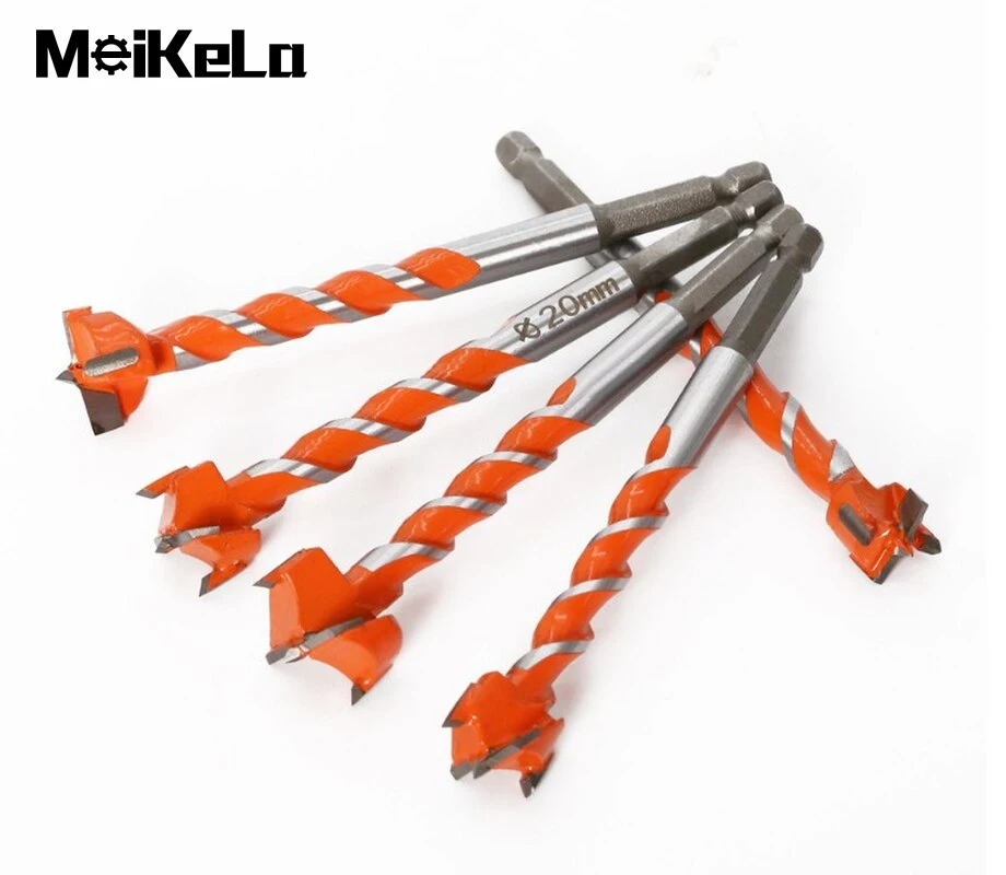 New Wood Drill Bit Self Centering Hole Saw Cutter Woodworking Tools 16mm-25mm Carbon Steel Hexagonal shank Drill Bits hss m35 cobalt containing hexagonal shank screw bit high speed steel full grinding stainless steel wood and steel plate drilling