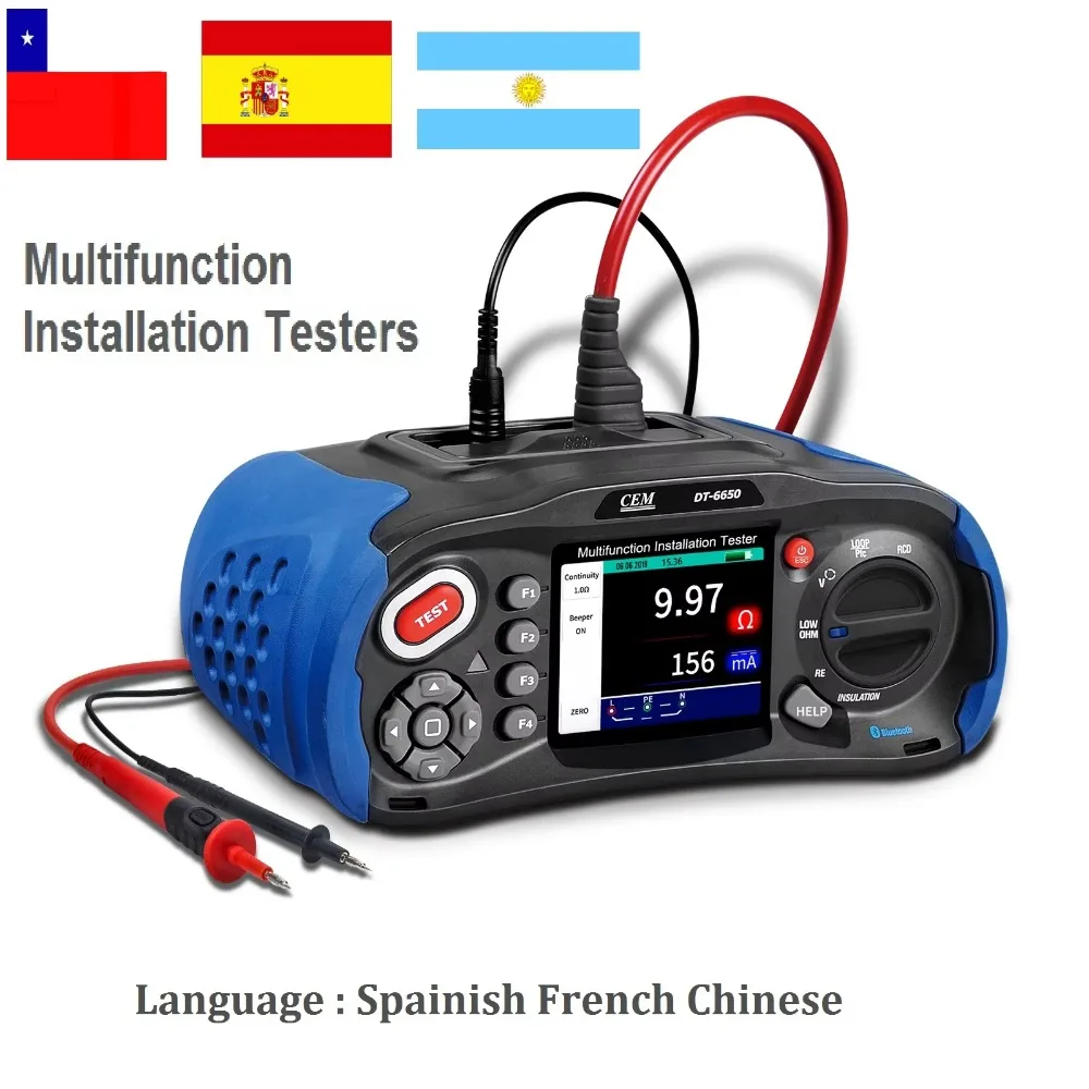 DT-6650 High Current Loop Test Multifunction Insulation Resistance Tester earth resistance loop impedance voltage RCD PFG PSC