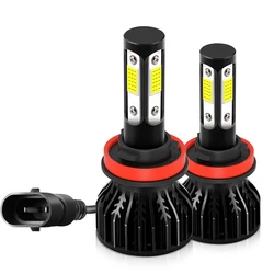 High - Performance H11 LED Car Headlight Bulbs - 360° COB Illumination, 12000LM, 6500K Bright White (H11)
