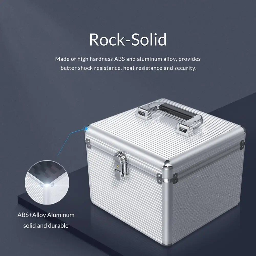 Caixa de Proteção do Disco Rígido Orico-alumínio com Armazenamento de Bloqueio 3.5 Inch Hdd Case 2.5 3.5 m. 10 Pcs - Imagem 4