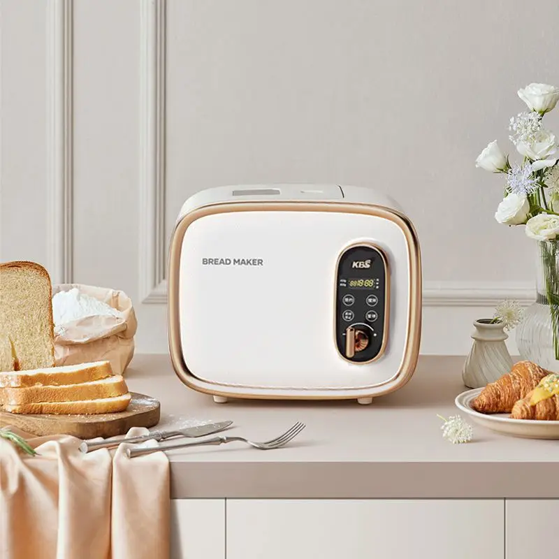 Electric Household Bread Machine Automatic Toaster Mini Bread Machine Multifunctional Breakfast Toaster Non-stick Easy to Clean