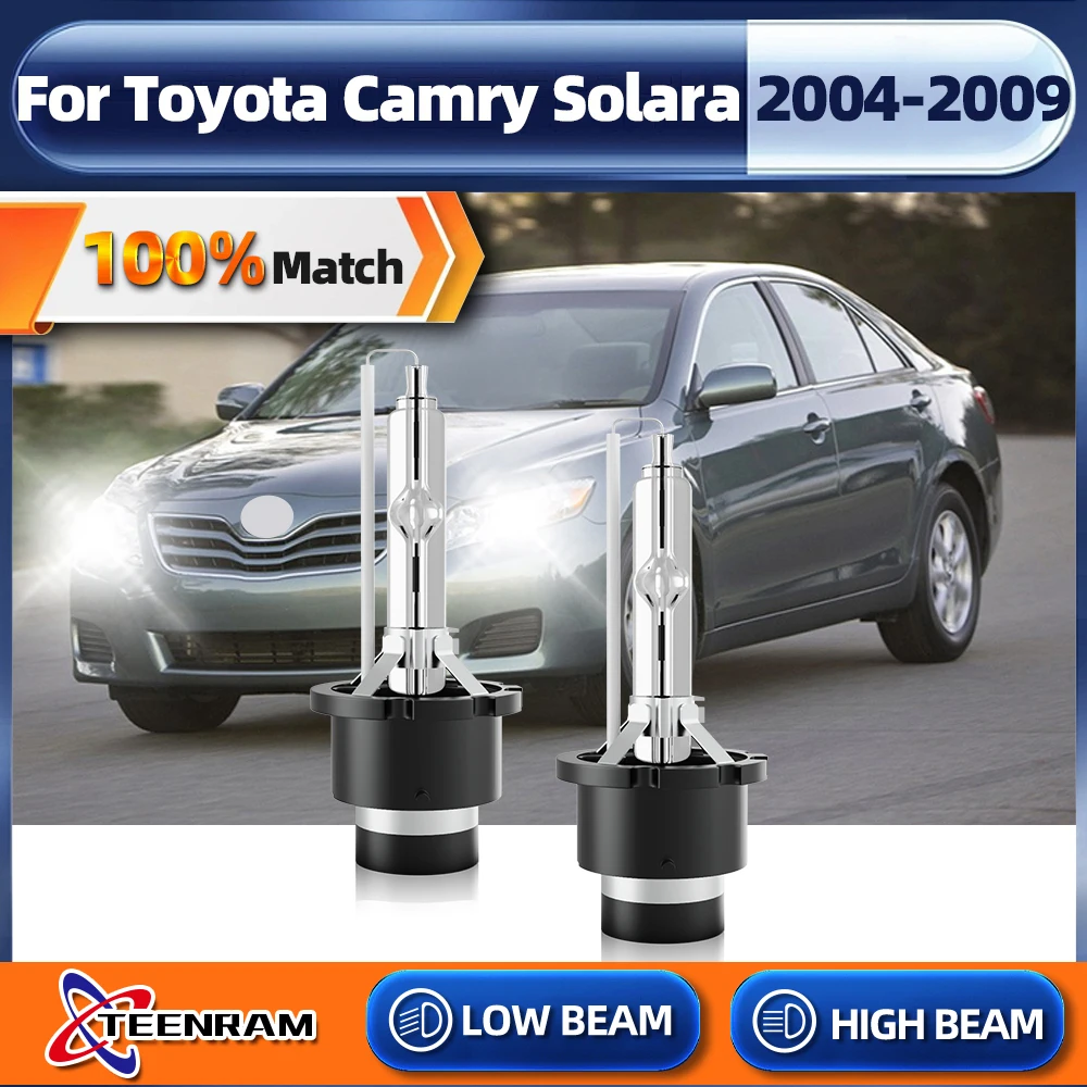 

2PCS 12V 35W HID Bulb CBI HID Xenon Headlight D4S Xenon Light 6000K White For Toyota Camry Solara 2004 2005 2006 2007 2008 2009