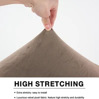 Square Footstool Cover Stretch silver fox Cover Sofa Footrest Stool Slipcover for Living Room Furniture Protector Case 2