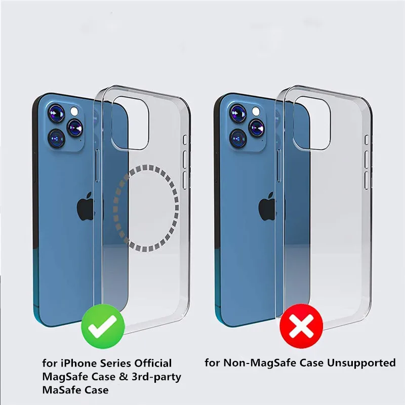 Magnetic Gooseneck Phone Holder Mount for MagSafe iPhone 14/13/12 Pro Max Tabletop Clamp 360 Rotation Adjustable for Office Home