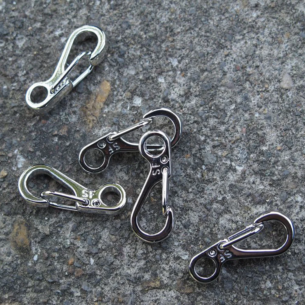 

10Pcs Mini Carabiner Clip Bottle Backpack Keychain Lock Hook for Umbrella Rope Parachute Cord Outdoor Clasps Survival Gear