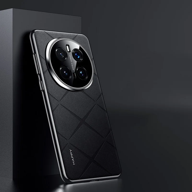 Luxury Leather Case with Camera Lens Protection - Slim Design, Premium Texture