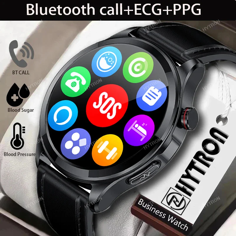 

2023 Blood Sugar ECG+PPG Smart Watch Men Bluetooth Call Automatic Infrared Blood Oxygen Heart Rate Blood Pressure Health Watch