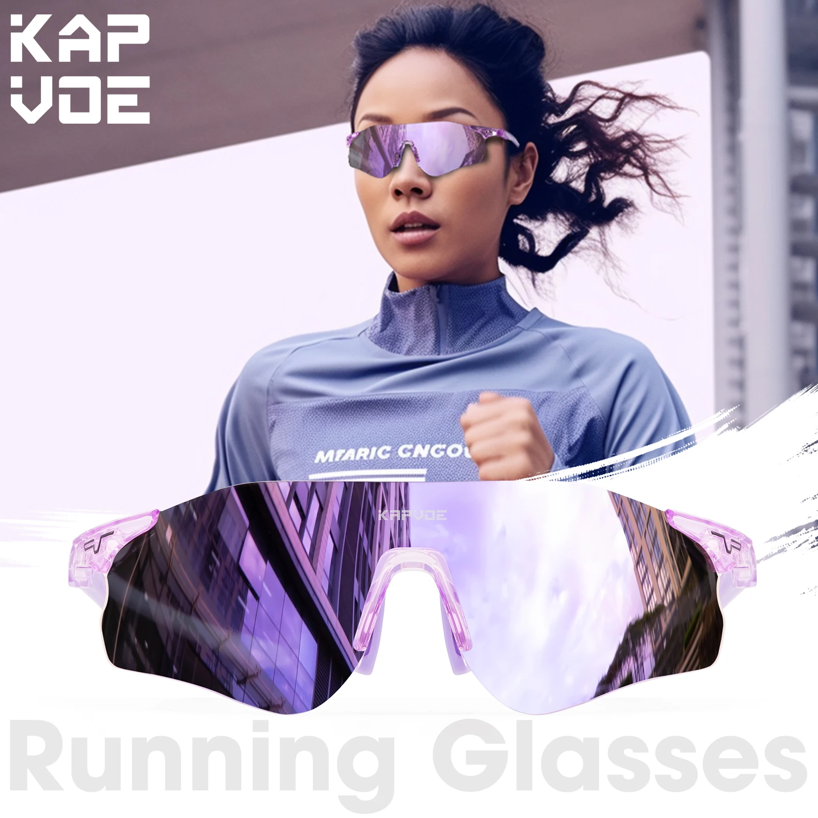 Kapvoe Color Photochromic Sunglasses Running Glasses Men Outdoor
