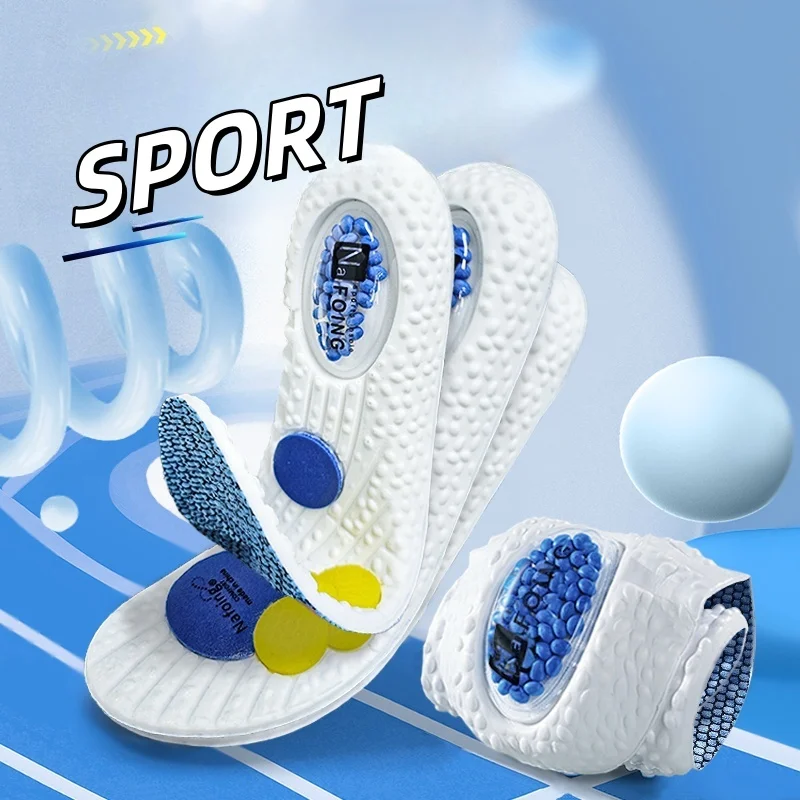 Sports slippers for shoes with air cushion, shock absorption, high flexibility, arch support for men and women, running, travel sole