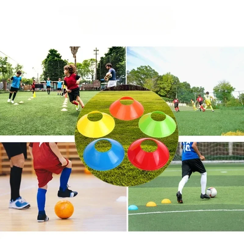 10Pcs Soccer Training Sign Dish Pressure Resistant Cones Marker Discs Bucket Outdoor Basketball Football Training Sports Access