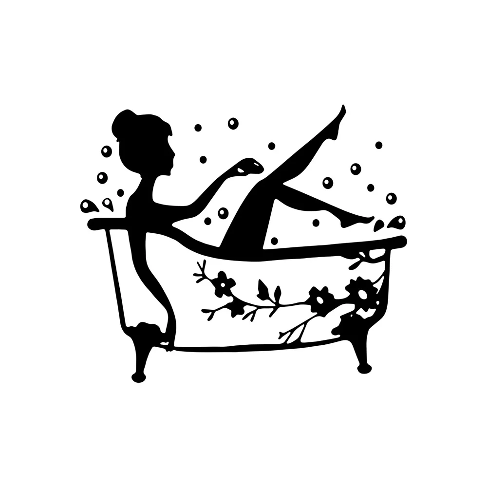 1/3/5PCS 20*17cm Self-adhesive Mural Home Decoration Wall Sticker Black Bathroom Wall Stickers Does Not Hurt The