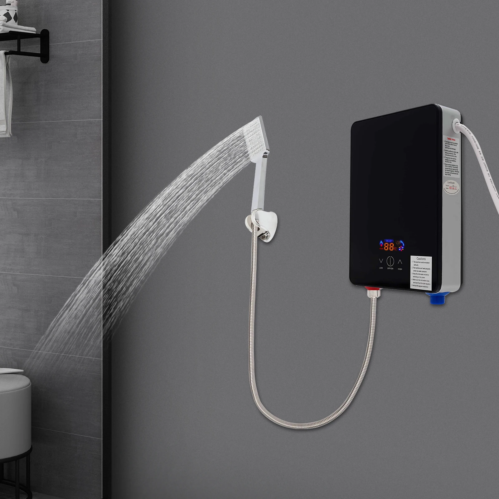 Durchlauferhitzer Edelstahl 6500 W 220 V – Sofort heißes Wasser