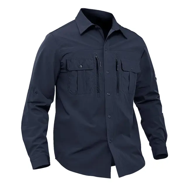 Camicia Safari Uomo Con Maniche Staccabili - Traspirante, Asciugatura Rapida | Ideale Per Trekking E Outdoor - Foto 3