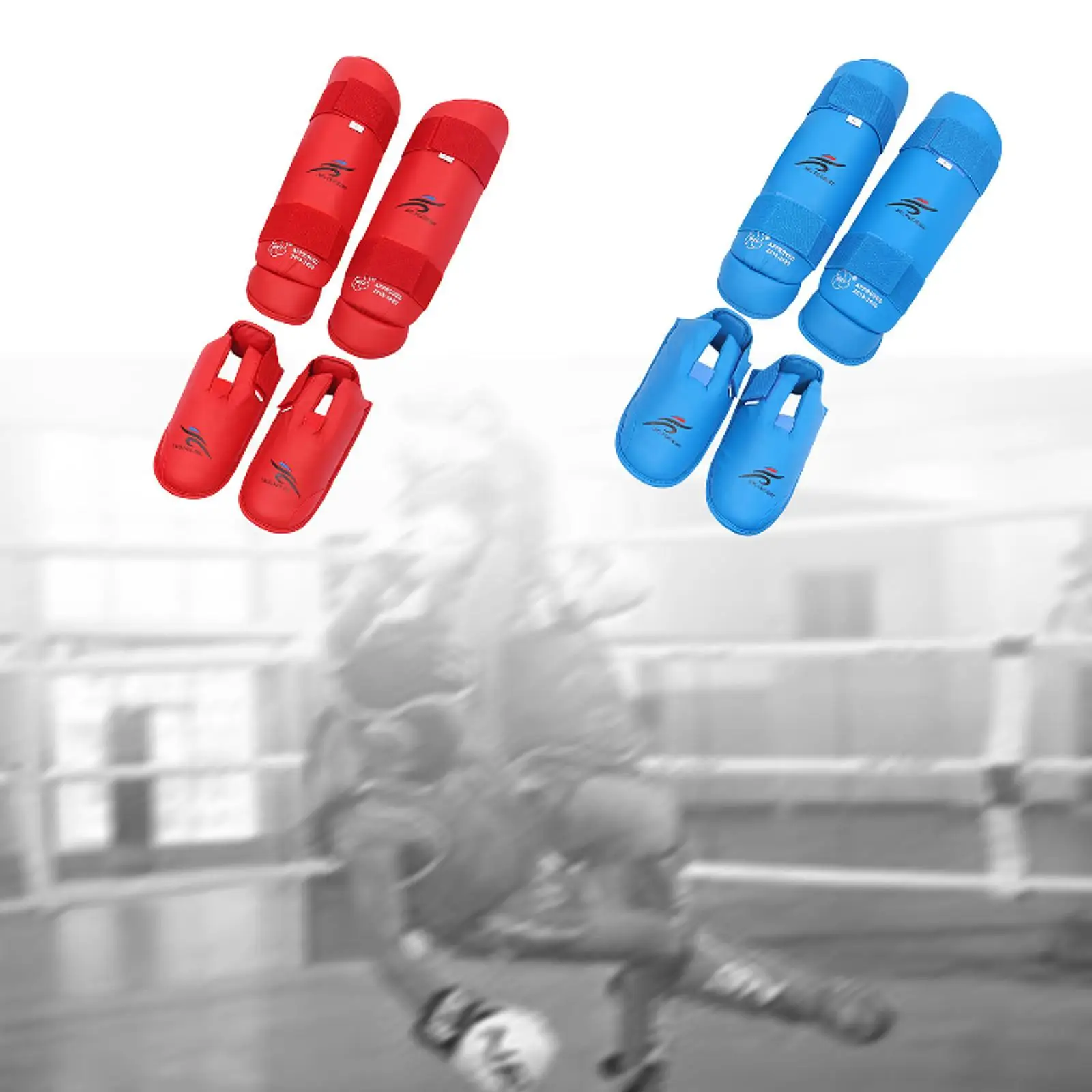 Muay Thai Kickboxing Shin Guards Leg Instep Protection Pads for Kickboxing