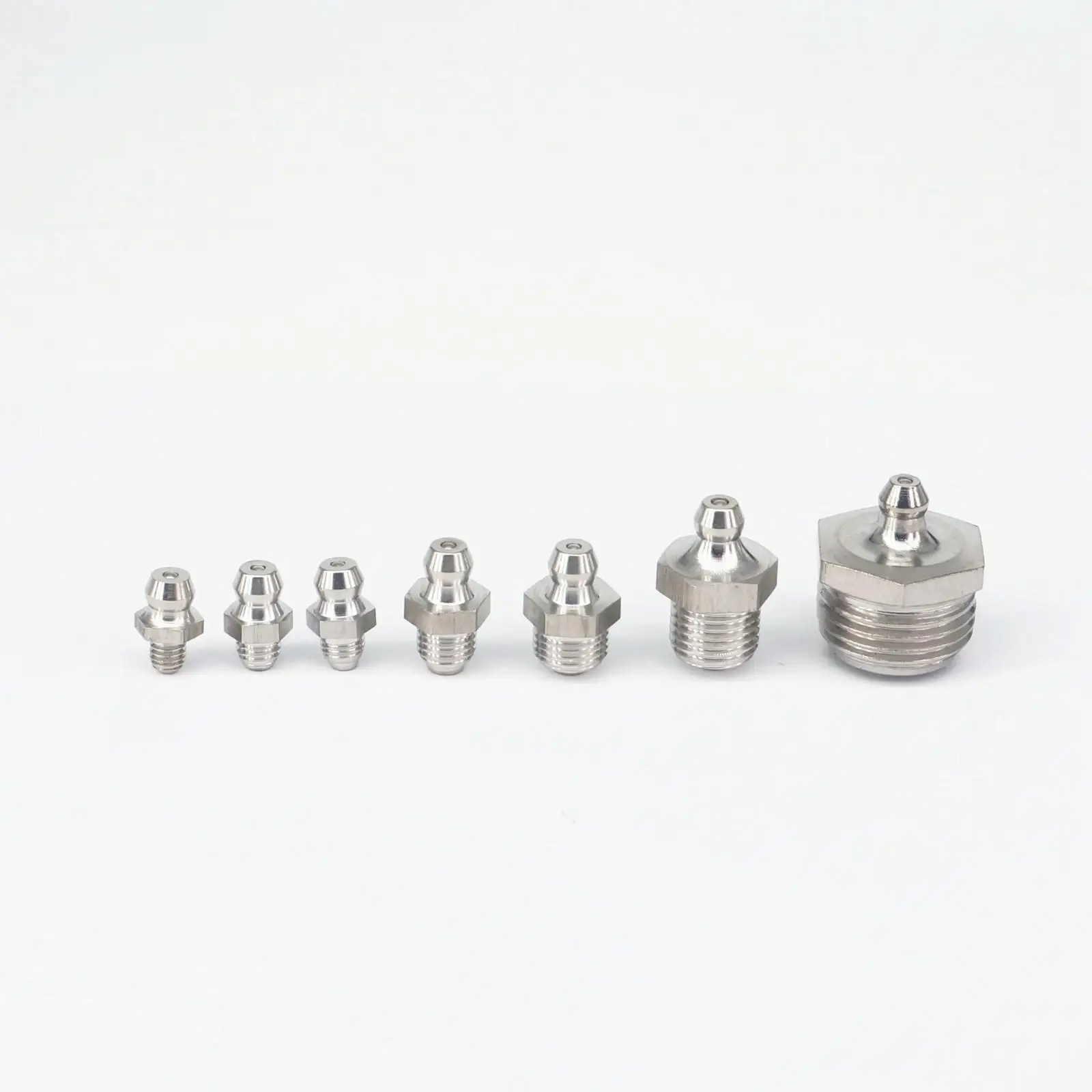 Metric Thread Male 304 Stainless Steel Grease Zerk Nipple Fitting (2) M5 M6 M8 M10 M12 M14 M16 M20 For Grease Gun grease nipple fitting
