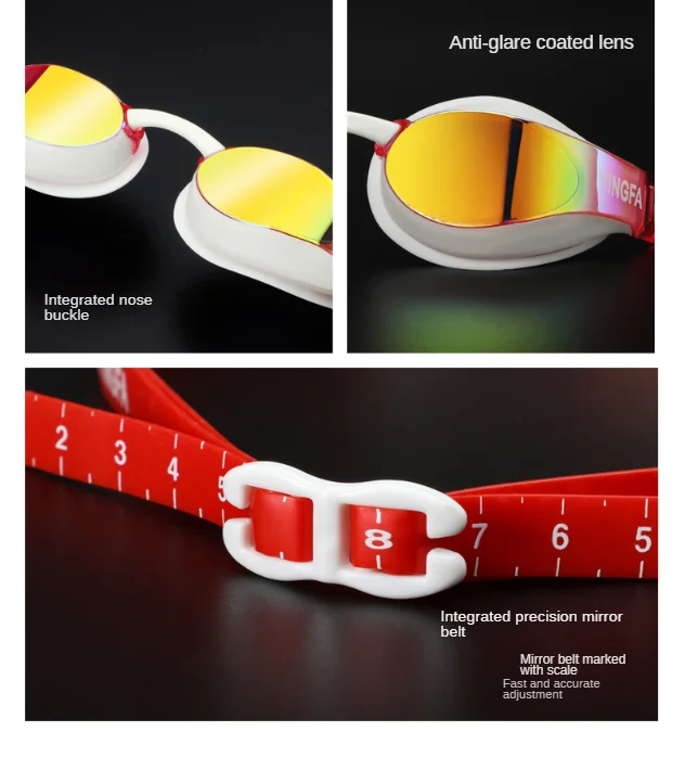 YINGFA Unisex Uv Protection Swimming Goggles High Quality Professional Racing Swim Eyewear For Competition,Silicone Diving Glass