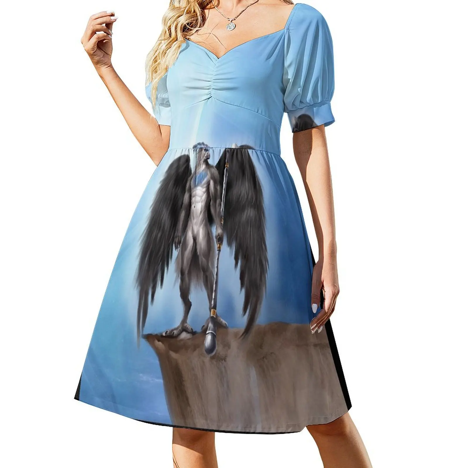 thumbnail image 1 of Vestido de fiesta de manga corta Exarch Graith para mujer, elegante y lujoso, estilo coreano., 1 of 7