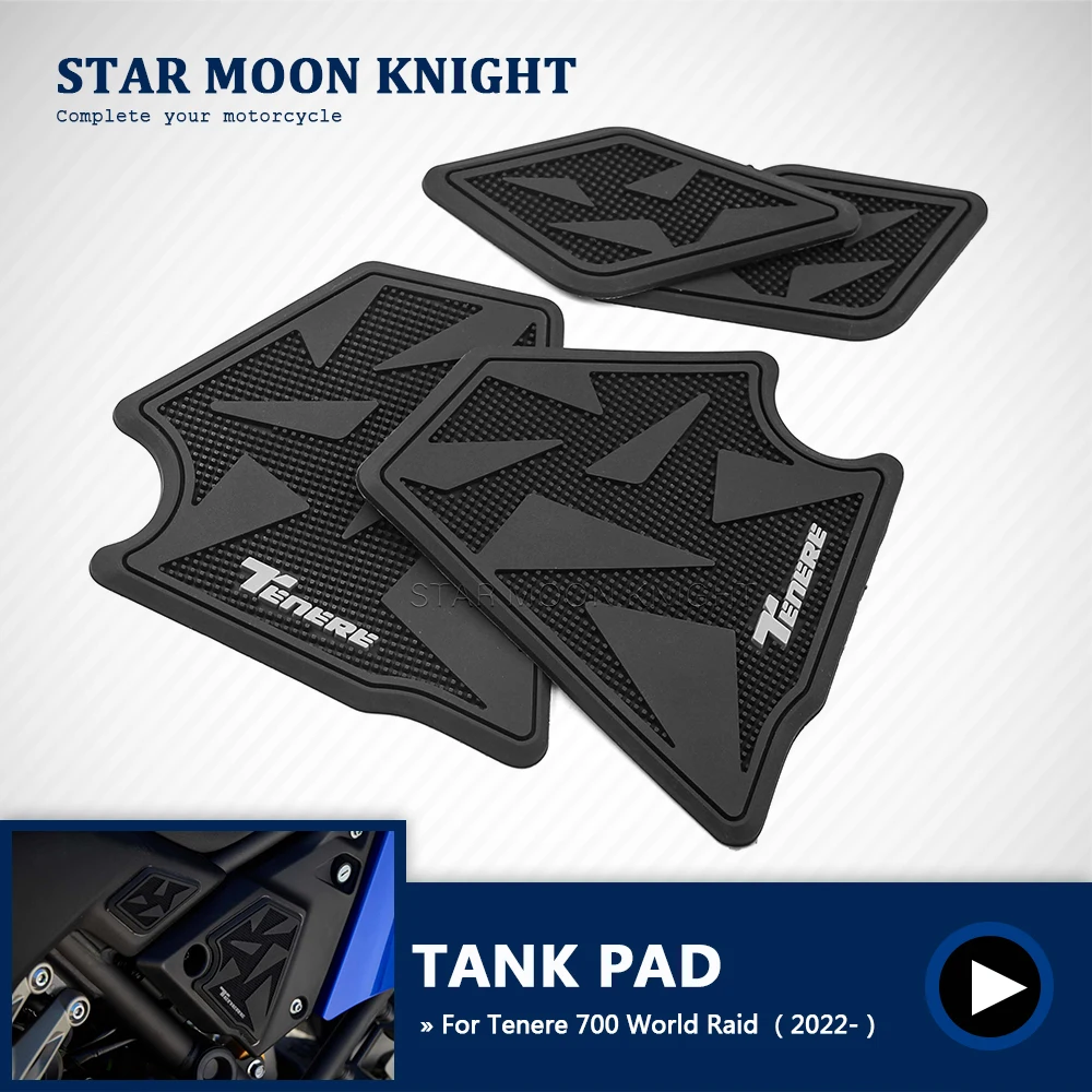 Per Yamaha Tenere 700 Tenere700 World Raid 2022-Moto Side Fuel Tank Pads Protector Stickers Decalcomania Gas Knee Grip Traction